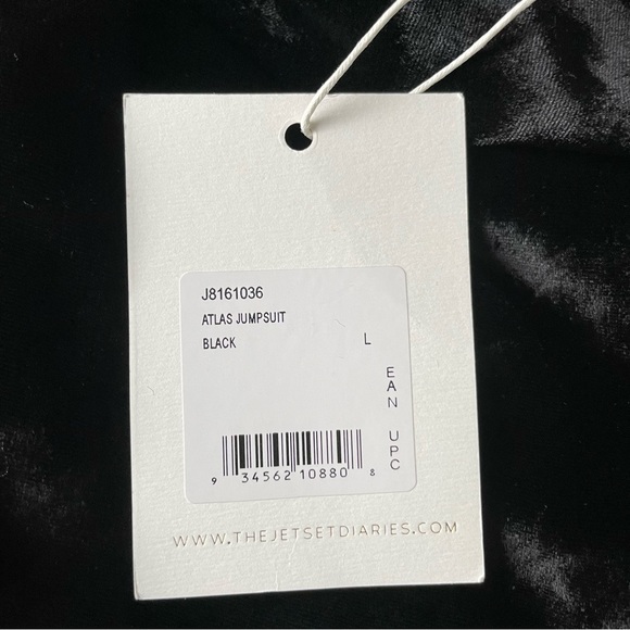 New! The Jetset Diaries Atlas Jumpsuit black velvet nwt 18433 - Picture 11 of 14